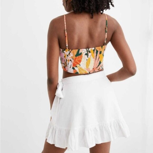 Aerie Wrap Mini Skirt in White, Size Medium, NWT‎ - Picture 3 of 10